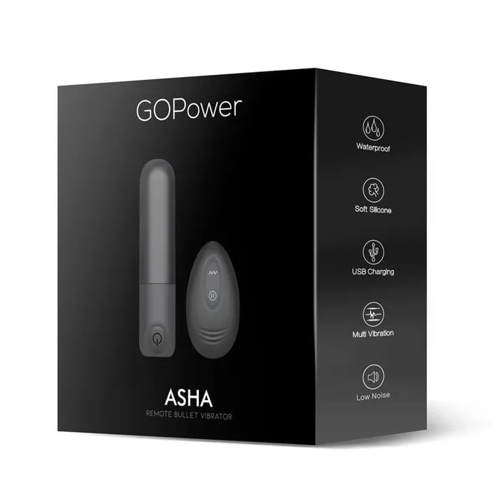 GoPower Vibrators GoPower Asha Vibratore con Telecomando GoPower Vibrators GoPower Asha Vibratore con Telecomando