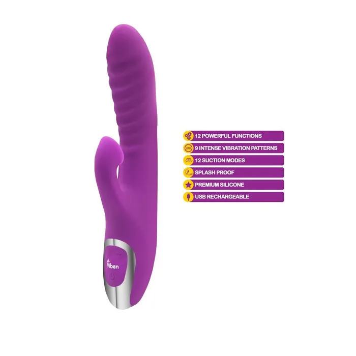 Vibrators Viben Viben Frenzy Suction Rabbit Vibe Berry