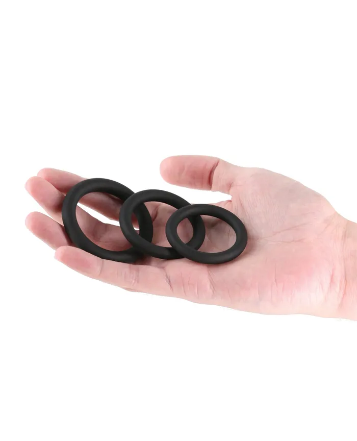 Ns Novelties INC Anal Renegade Slim Cock Rings Black 3 pc Set Ns Novelties INC Anal Renegade Slim Cock Rings Black 3 pc Set