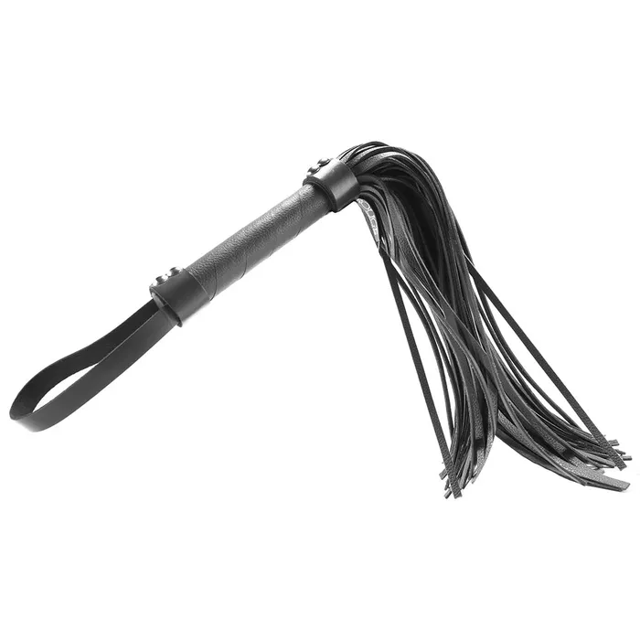 Rouge Flogger HStyle Leather Black Nalpac Restraints Rouge Flogger HStyle Leather Black Nalpac Restraints