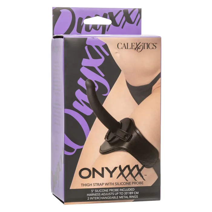 Male Sex Toys Cal Exotics Onyxxx Thigh Strap with Silicone Probe Male Sex Toys Cal Exotics Onyxxx Thigh Strap with Silicone Probe