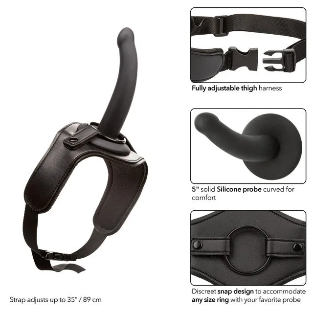 Male Sex Toys Cal Exotics Onyxxx Thigh Strap with Silicone Probe Male Sex Toys Cal Exotics Onyxxx Thigh Strap with Silicone Probe