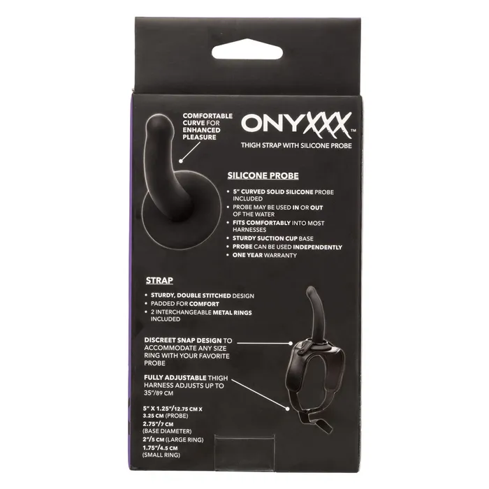 Male Sex Toys Cal Exotics Onyxxx Thigh Strap with Silicone Probe Male Sex Toys Cal Exotics Onyxxx Thigh Strap with Silicone Probe