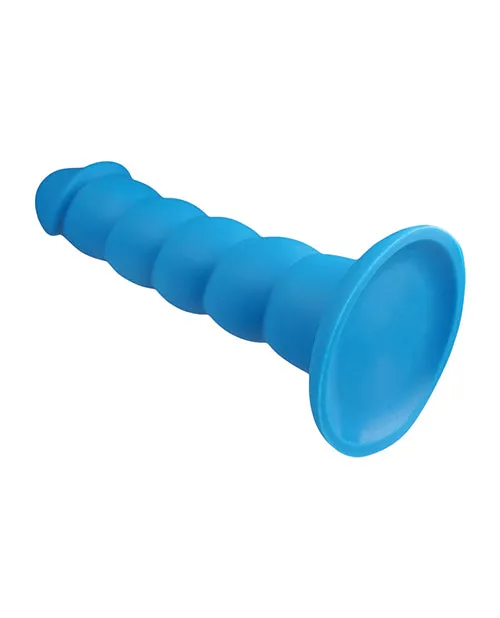 Rock Candy Suga Daddy 95 Silicone Dildo Blue Rock Candy Dildos