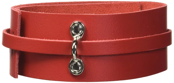 StockroomCom Restraints Kinklab Bondage Basics Leather Collar Red