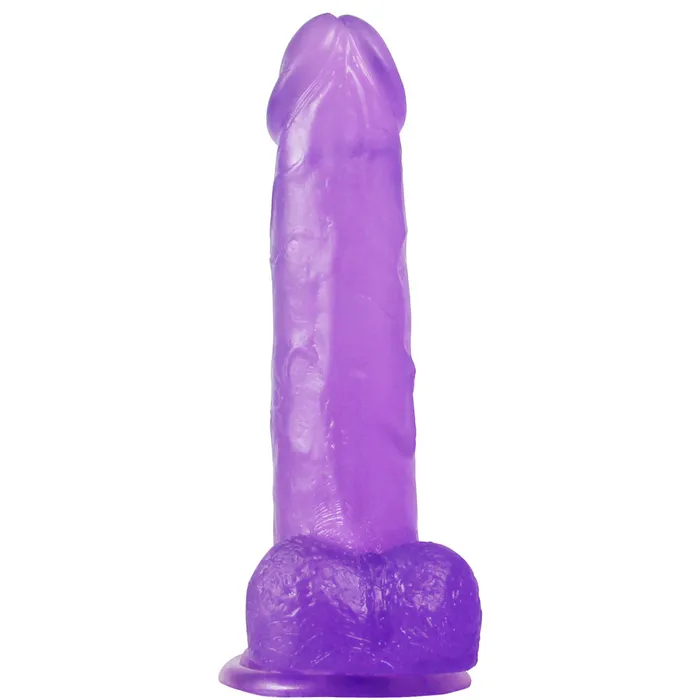 Dildos LoveToy Jelly Studs Crystal Dildo Large Purple