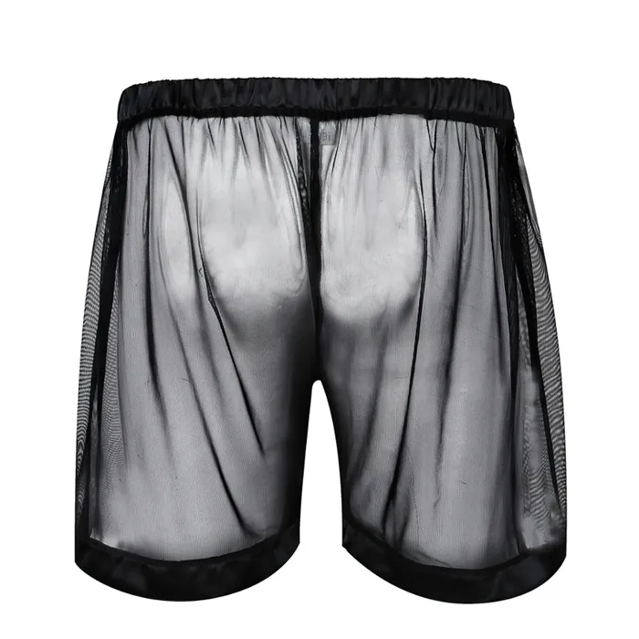 Male Sex Toys Mens SeeThrough Nightwear Lounge Mesh Boxer Shorts for Men Male Sexy Underwear EVEs SECRETS