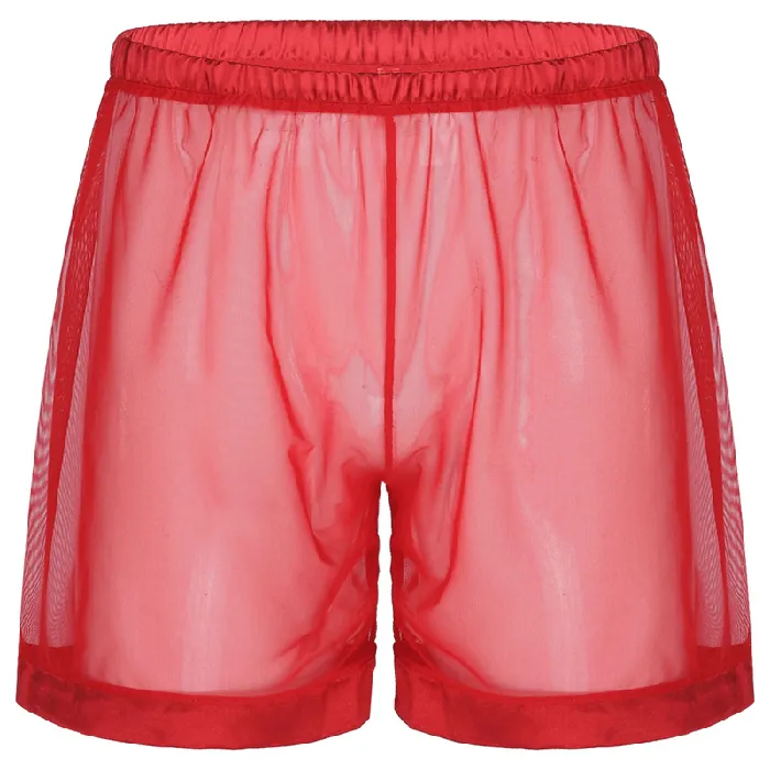 Male Sex Toys Mens SeeThrough Nightwear Lounge Mesh Boxer Shorts for Men Male Sexy Underwear EVEs SECRETS