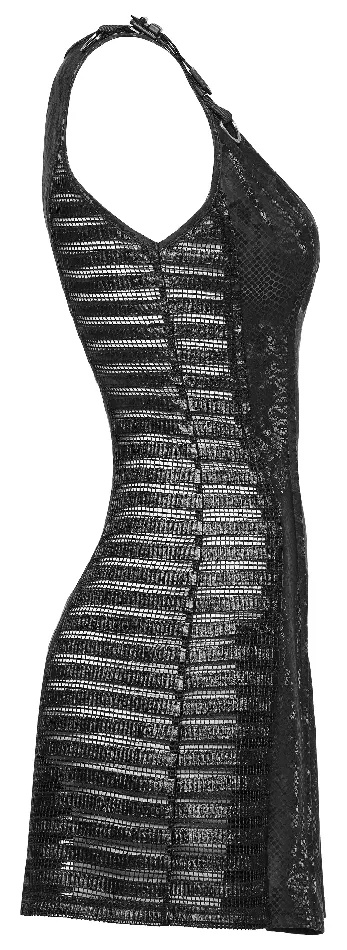Sexy Sleeveless Black Mini Dress with Snake Print EVEs SECRETS Female Sex Toys
