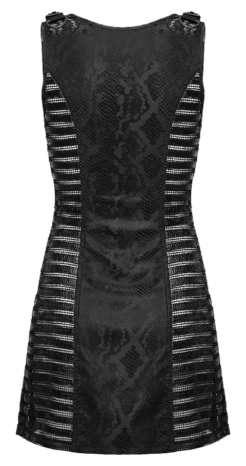 Sexy Sleeveless Black Mini Dress with Snake Print EVEs SECRETS Female Sex Toys