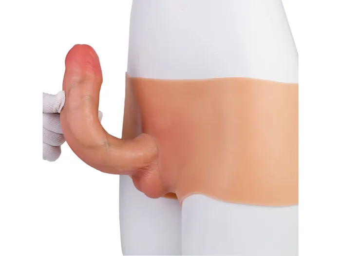 WATCH VIDEO Wearable Realistic Dildo Skin Touch Strap On Dildo Pants Stretchy Sex Toy for Lesbian Safystyle Female Sex Toys