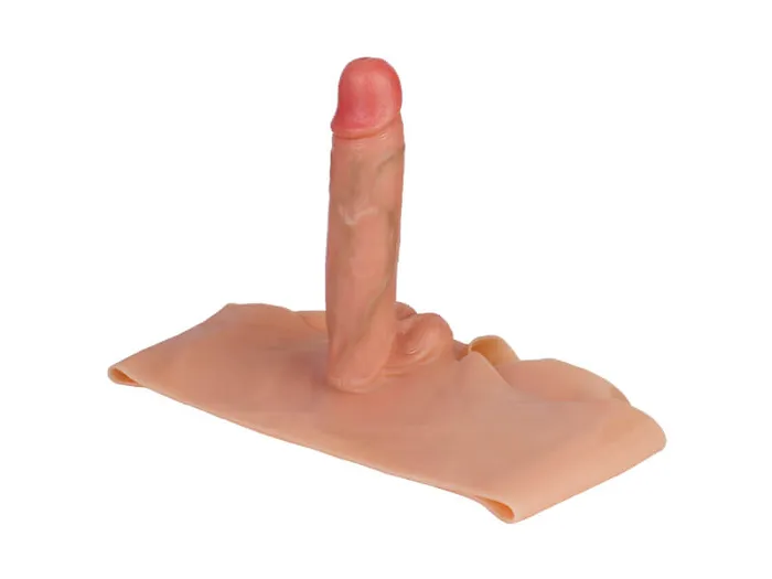 WATCH VIDEO Wearable Realistic Dildo Skin Touch Strap On Dildo Pants Stretchy Sex Toy for Lesbian Safystyle Female Sex Toys