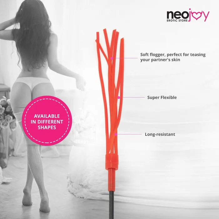 Anal Neojoy Neojoy Flogger Bondage Spanker Silicone Orange 1968 inch 50cm