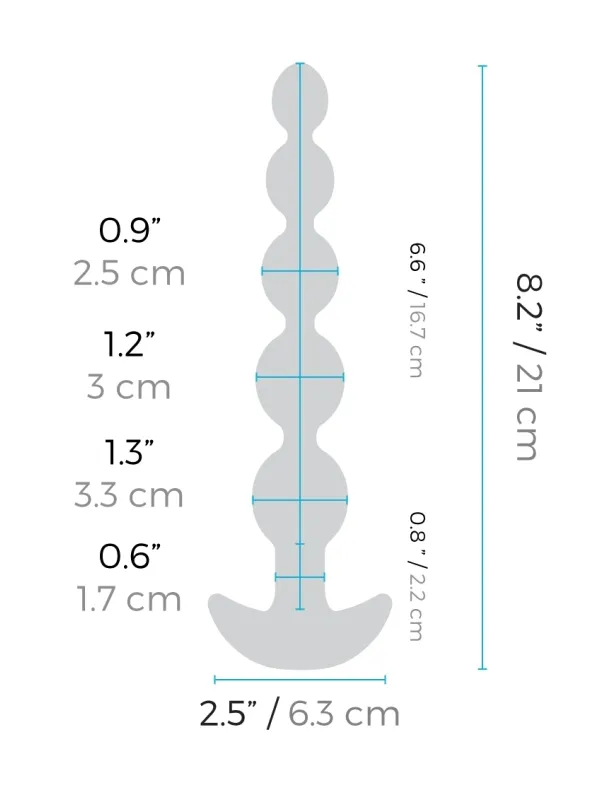 bVibe Cinco Vibrating Anal Beads bVibe Male Sex Toys