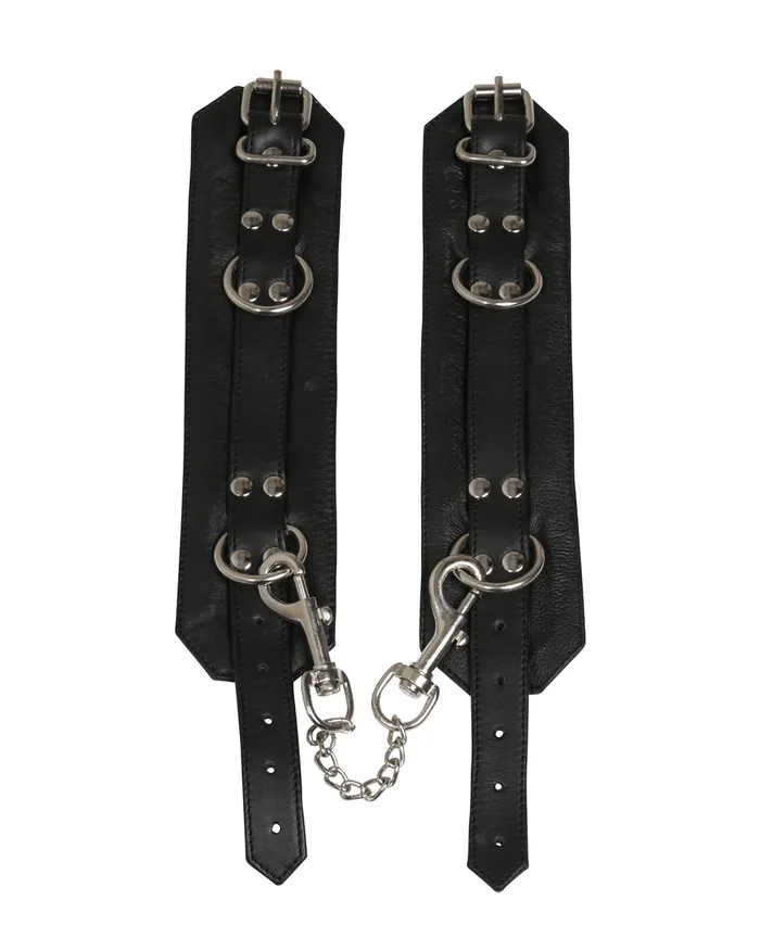 Black Leather Ankle Cuffs HonourSkintwocom Restraints Black Leather Ankle Cuffs HonourSkintwocom Restraints