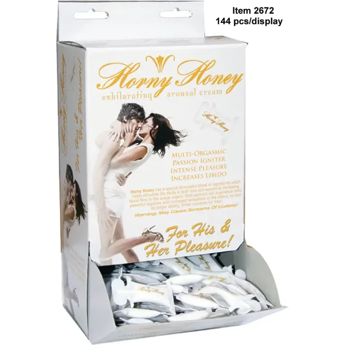 Enhancers HOTT Products Horny Honey Arousal Gel 144pc Display