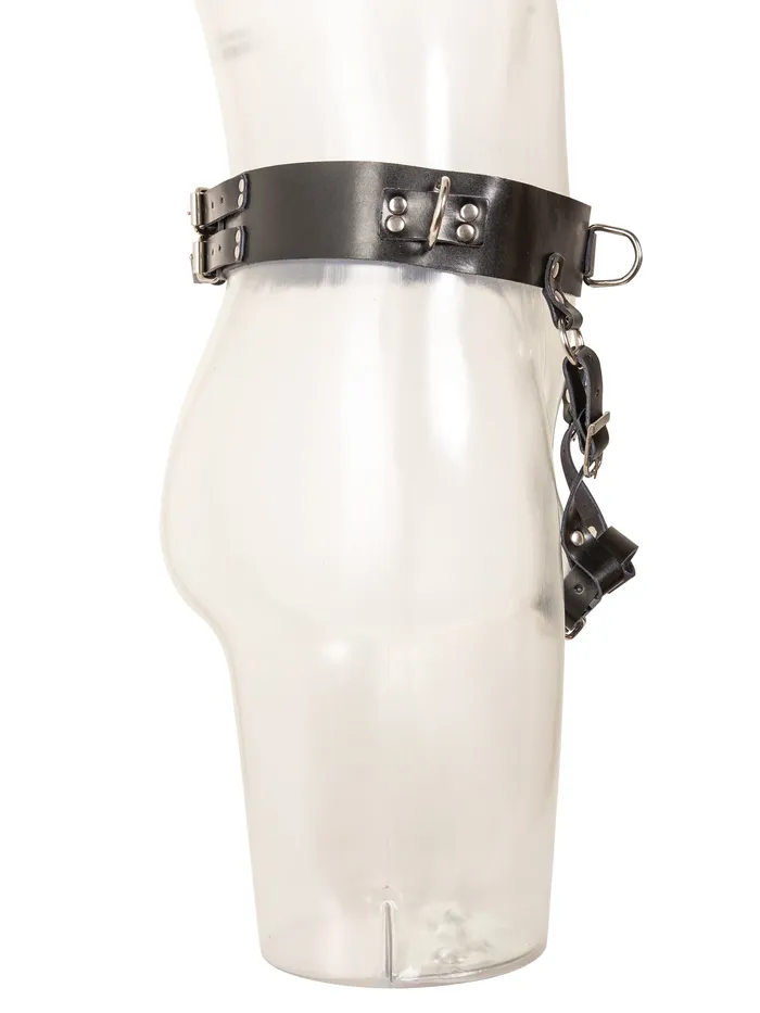 HonourSkintwocom Restraints Black Leather Penis Restraint Harness