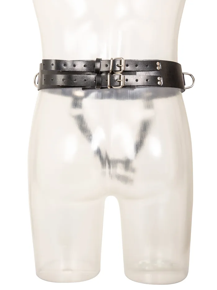 HonourSkintwocom Restraints Black Leather Penis Restraint Harness