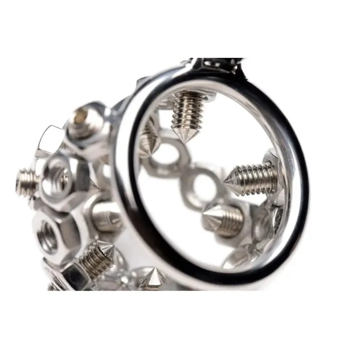 Master Series Male Sex Toys Bolted Chastity Cage With Spikes Master Series Male Sex Toys Bolted Chastity Cage With Spikes