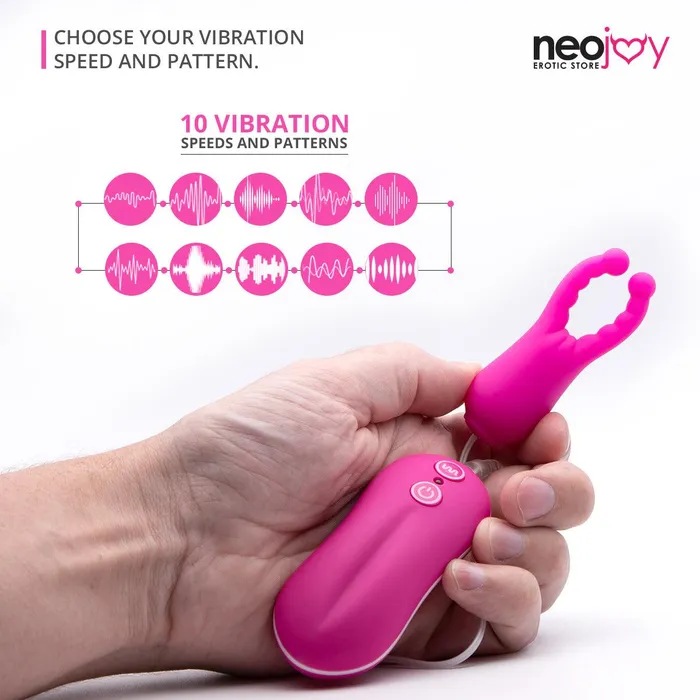 Neojoy Vibrators Neojoy Multi Vibes Silicone Clitoral Vibrator 10Speed Functions Purple