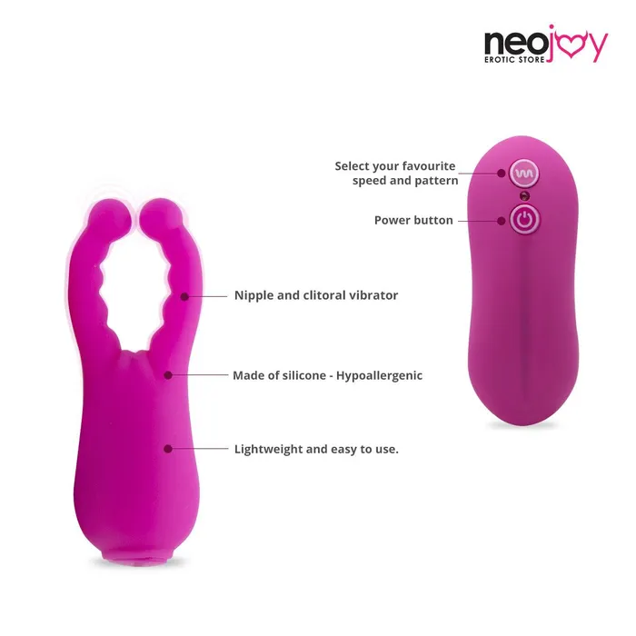 Neojoy Vibrators Neojoy Multi Vibes Silicone Clitoral Vibrator 10Speed Functions Purple