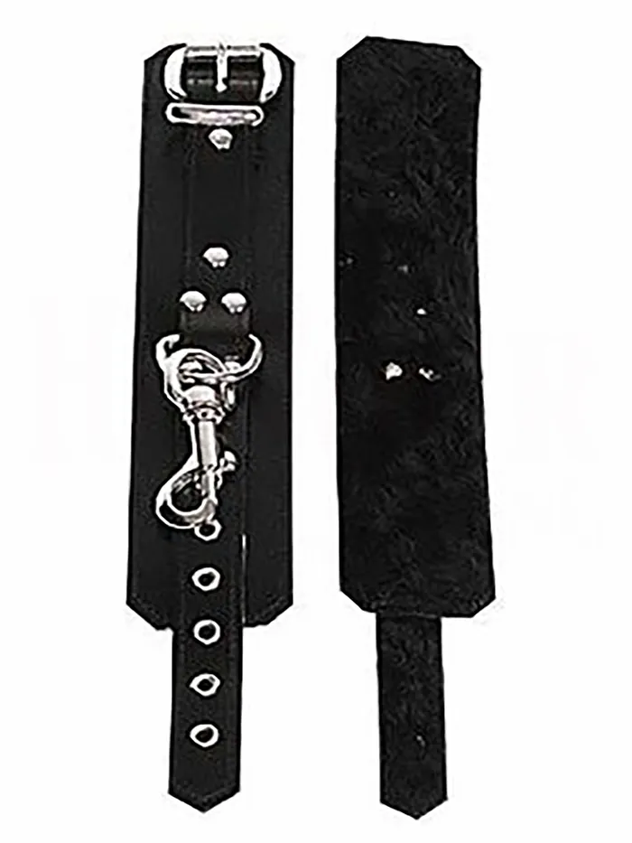 Restraints HonourSkintwocom Matte Leather Fur Lined Wrist Cuffs Black Restraints HonourSkintwocom Matte Leather Fur Lined Wrist Cuffs Black