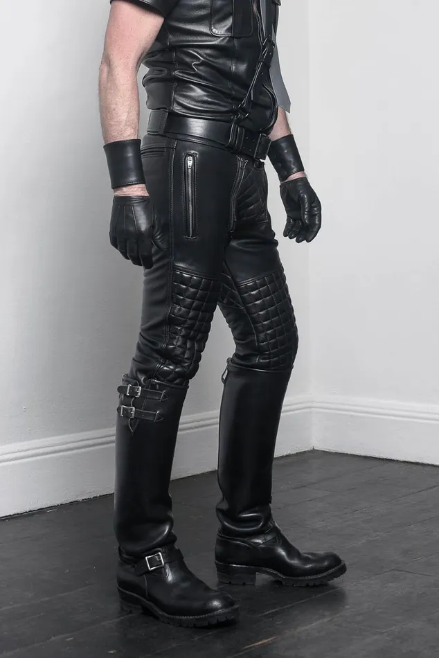 Rufstok Longhorn Leather Jeans Made to Order Restraints
