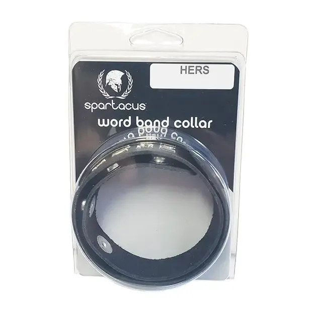 Spartacus Restraints Spartacus Hers Leather Collar Black
