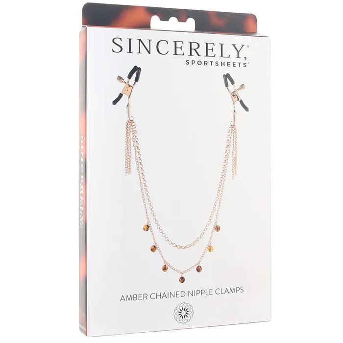 Sportsheets Nipple Clitoral Toys Sincerely Amber Chained Nipple Clamps Sportsheets Nipple Clitoral Toys Sincerely Amber Chained Nipple Clamps