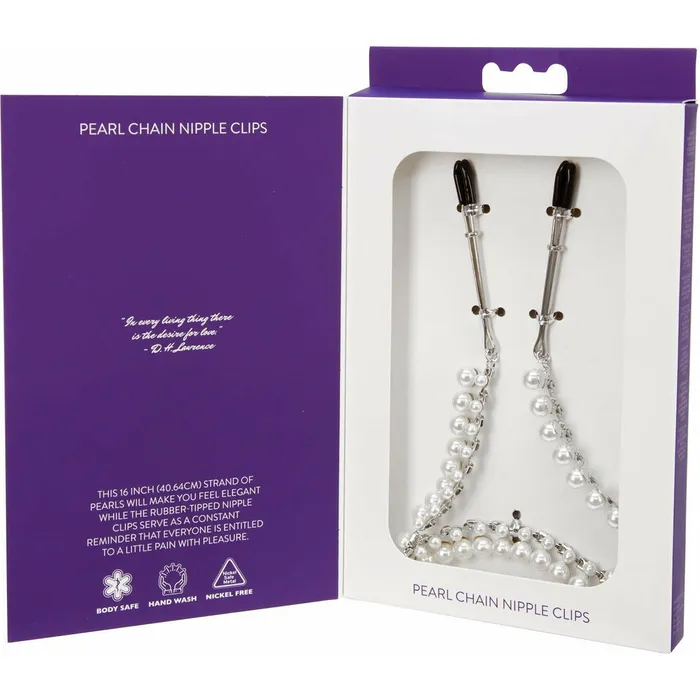 Sportsheets Nipple Clitoral Toys Sportsheets Sincerely Pearl Chain Tweezer Nipple Clips