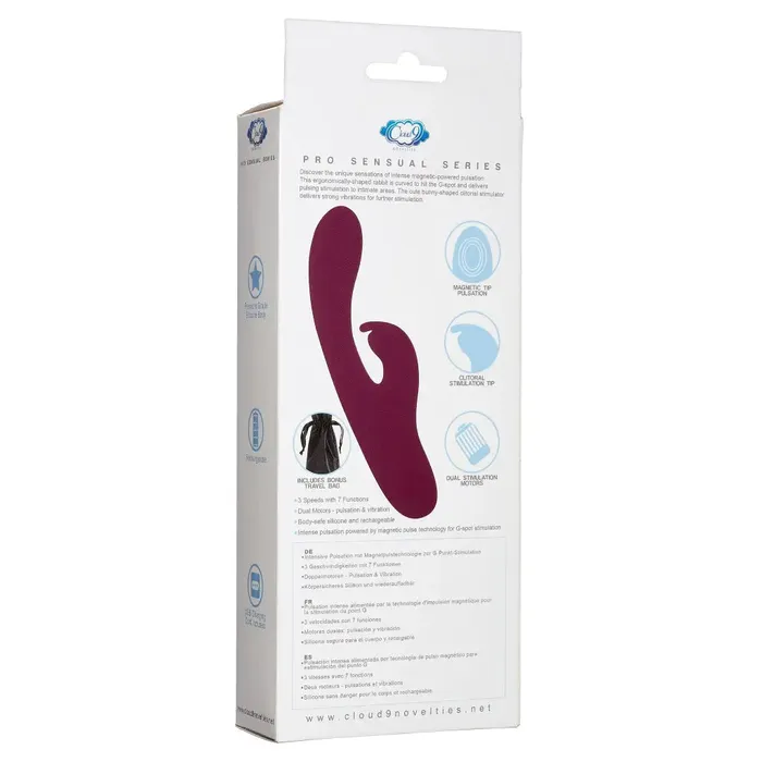Vibrators Cloud 9 Novelties Cloud 9 Pro Sensual Series Pulse Touch Rabbit G Plum Vibrators Cloud 9 Novelties Cloud 9 Pro Sensual Series Pulse Touch Rabbit G Plum
