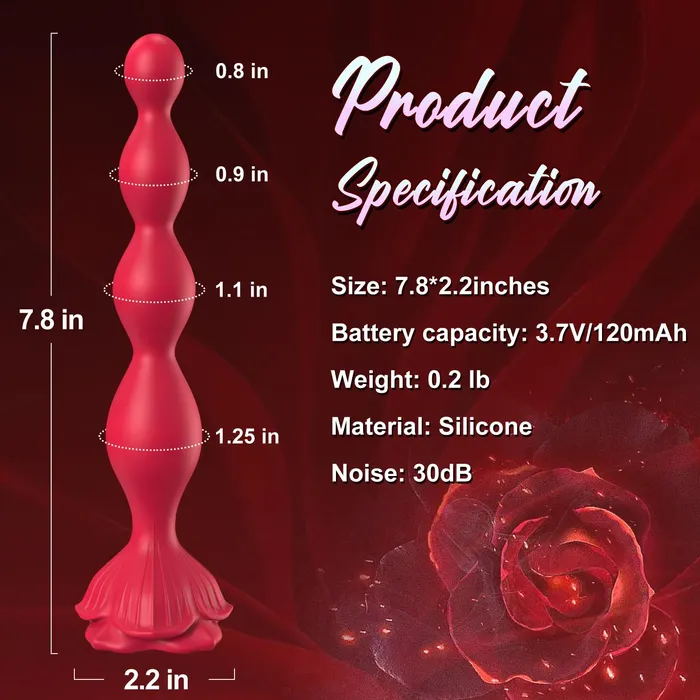 Amovibe Male Sex Toys Anal Beads with Vibration