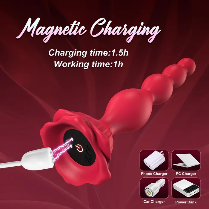 Amovibe Male Sex Toys Anal Beads with Vibration