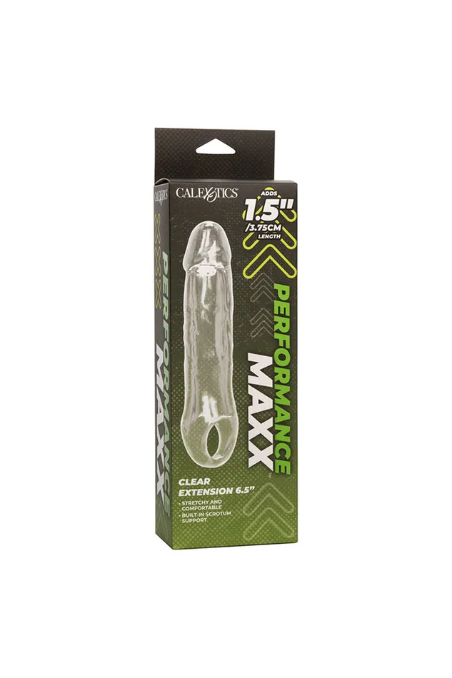 Cal Exotics Male Sex Toys Cal Exotics Performance Maxx 65 Extension with Scrotum Strap Clear