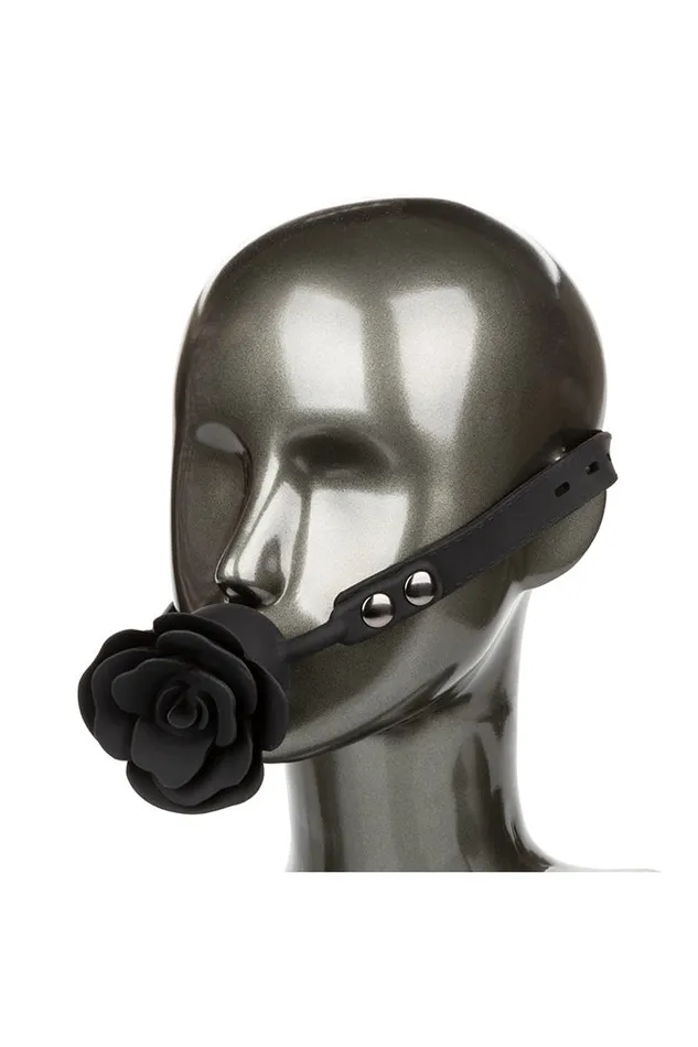 Cal Exotics Vibrators Cal Exotics Forbidden Removable Rose Gag Black