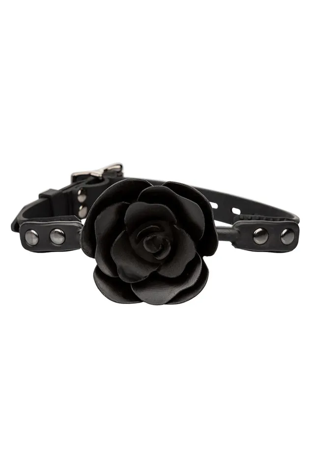Cal Exotics Vibrators Cal Exotics Forbidden Removable Rose Gag Black