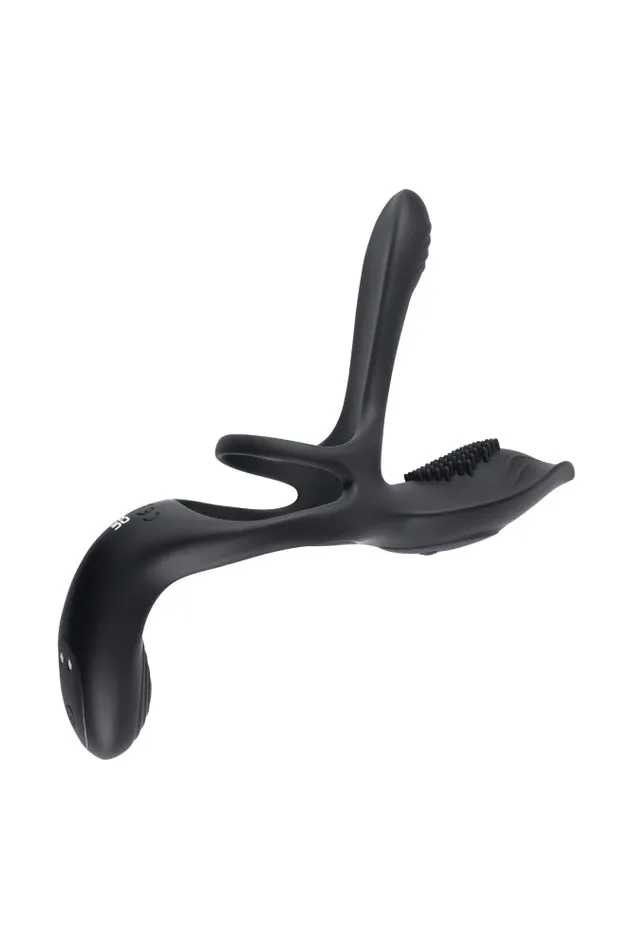Evolved Playboy The 3 Way Vibrating Cock Ring with Remote Control Black Couples