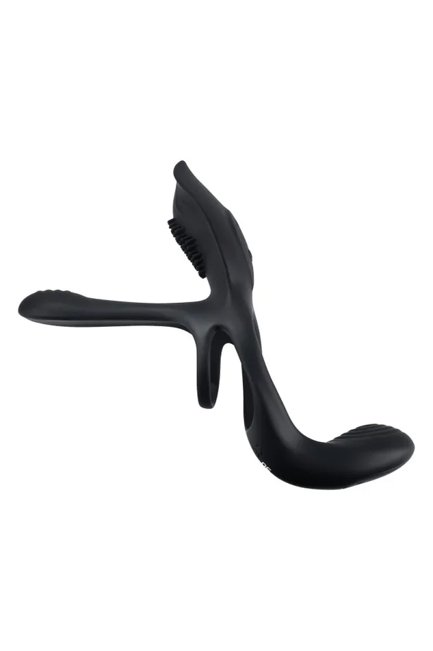 Evolved Playboy The 3 Way Vibrating Cock Ring with Remote Control Black Couples