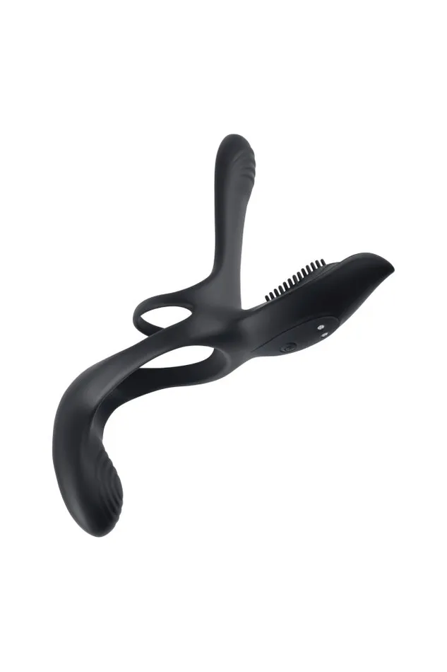 Evolved Playboy The 3 Way Vibrating Cock Ring with Remote Control Black Couples
