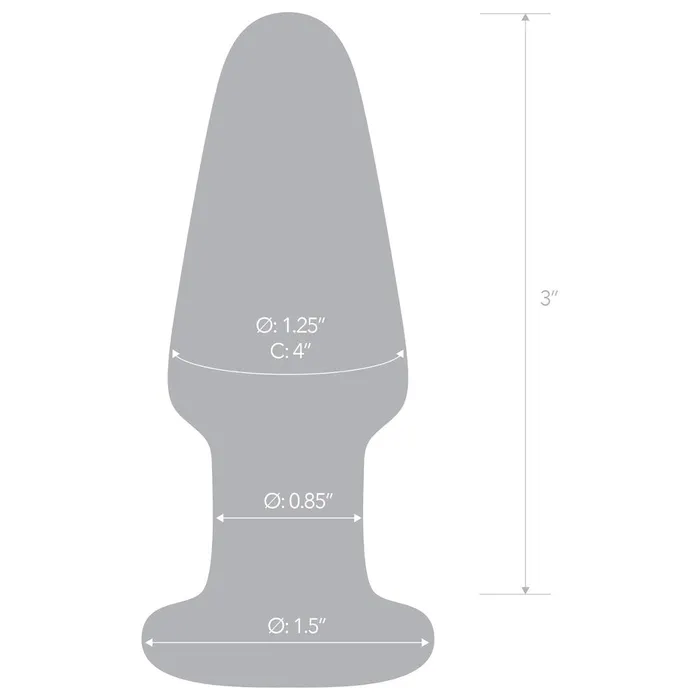 Gls Anal Gls 35 Glass Butt Plug