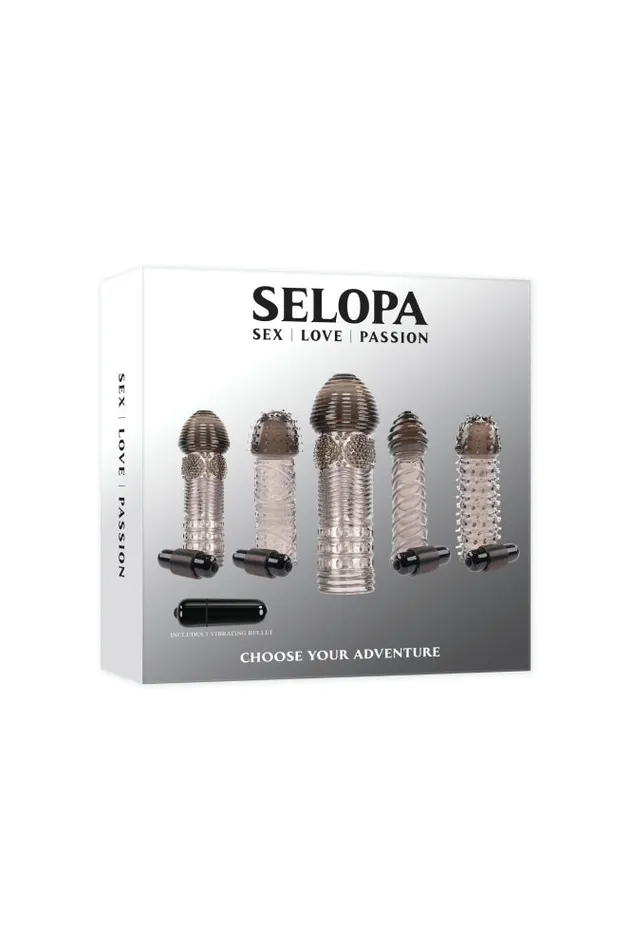 Male Sex Toys Selopa Selopa Choose Your Adventure Vibrating Penis Sleeve Kit
