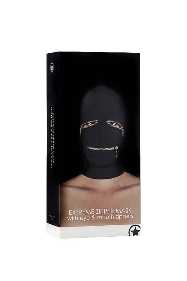 Ouch by Shots Toys Extreme Zipper Mask Black Shots Toys Anal