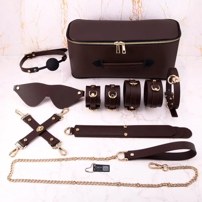 Oxyshop Restraints Submissive Bondage Full Set Quality PU Leather Restraints