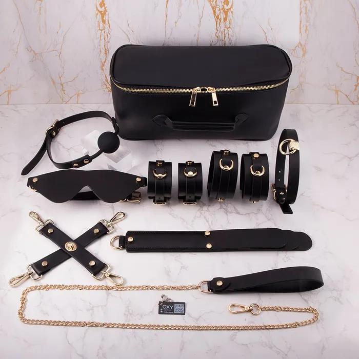 Oxyshop Restraints Submissive Bondage Full Set Quality PU Leather Restraints