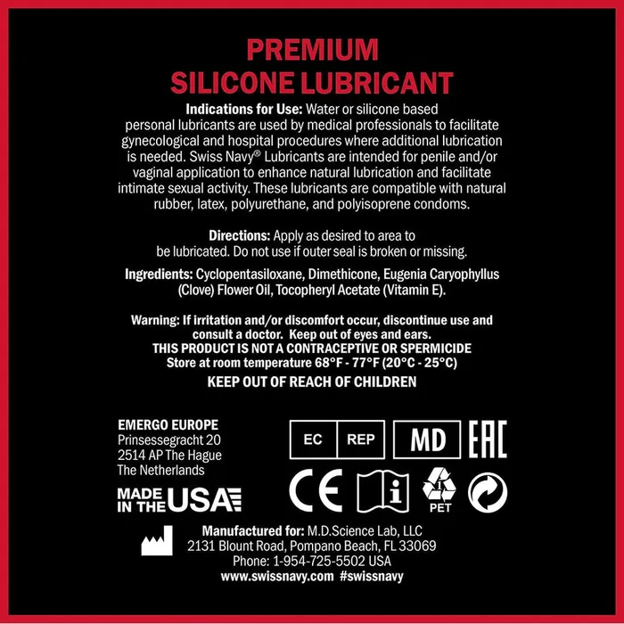 Swiss Navy Swiss Navy Premium Anal Lubricant with Clove Lubricants